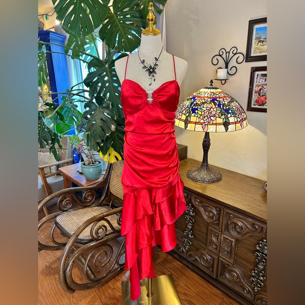 Blondie Nites Red High Low Dress